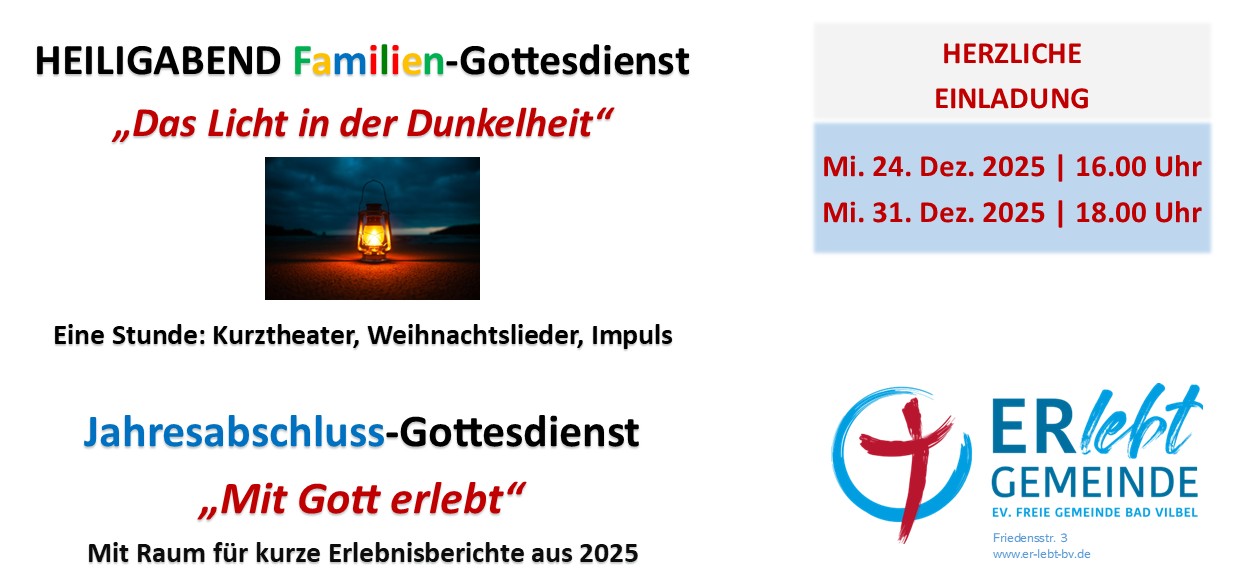 HEILIGABEND u. Sylvester GD lang